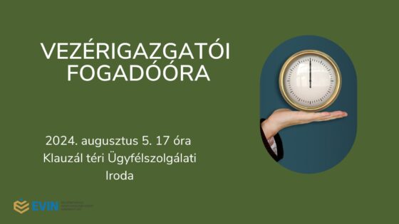 Vezérigazgatói fogadóóra