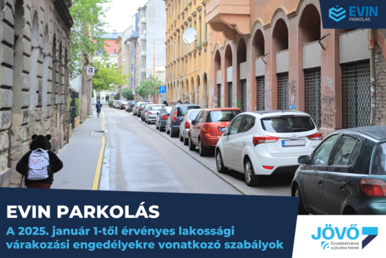 A 2025. január 1-től érvényes lakossági várakozási engedélyekre vonatkozó szabályok Erzsébetvárosban